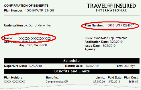  Confirmation of Benefits