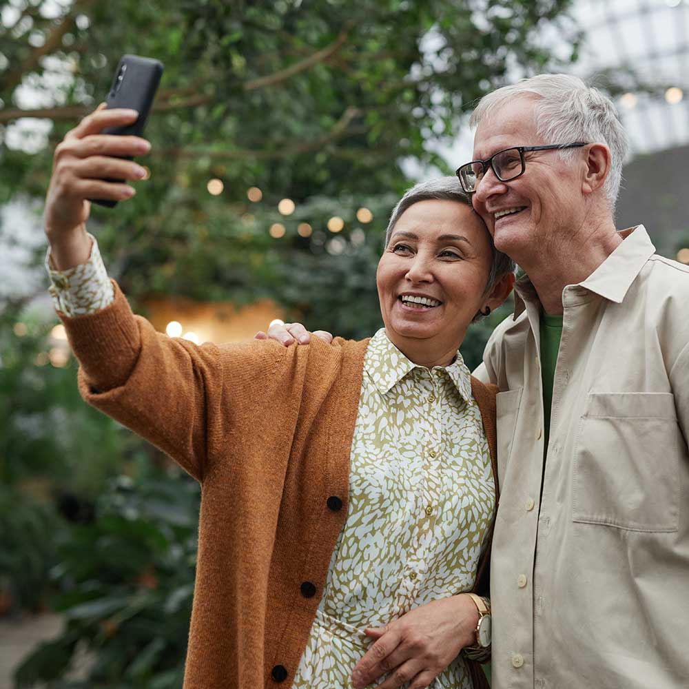 couple taking a selfie