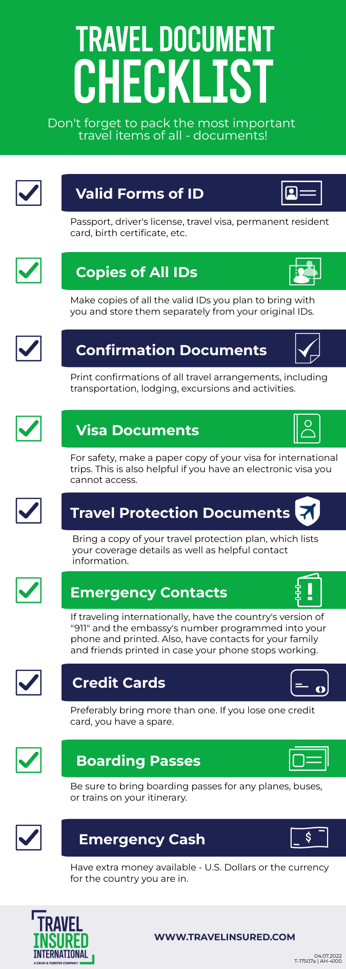 Travel Document Checklist